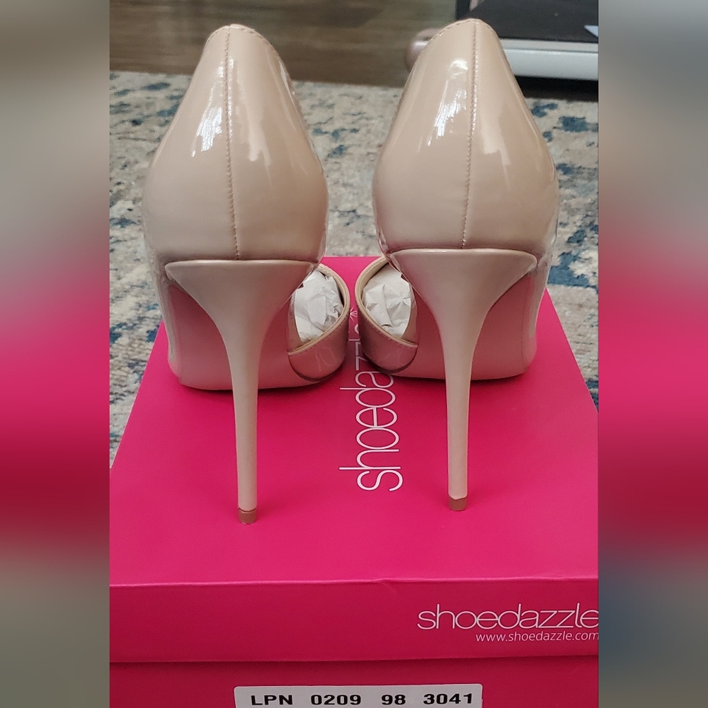 ANNA KAY Nude Patent Heels - Picture 5 of 7